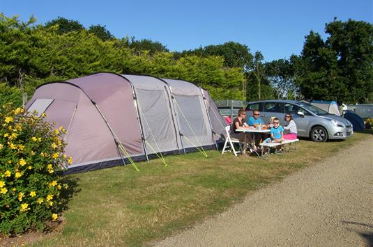 Pitces for tents and caravans